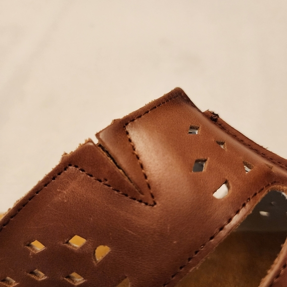 Propet Fiona Brown Leather Slide Sandals 7.5 NWOT - Picture 11 of 13